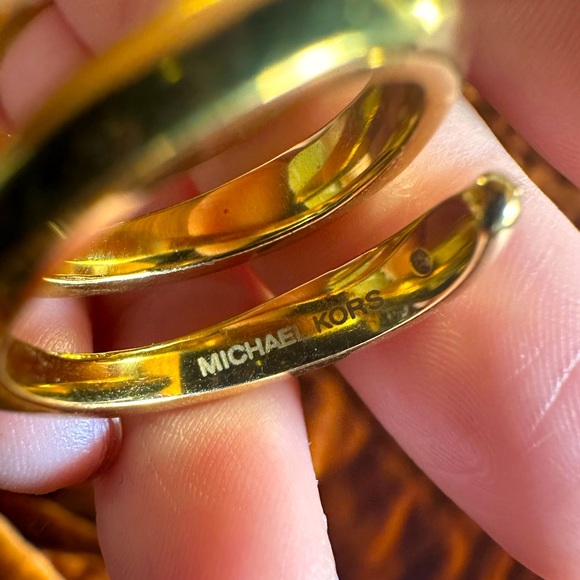 Michael Kors Gold Spiral Ring with Rhinestones- Size 7 - Picture 2 of 4